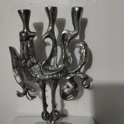 DOM DRUM ABSTRACT SCULPTURE/ CANDLE HOLDER 15"×10"×4.5"