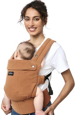 Momcozy Baby Carrier with Natural Cotton Linen, Built to Last, Ergonomic Design, 7-44lbs for Infant and Toddler, Lightweight and Comfortable, Hands-Fr