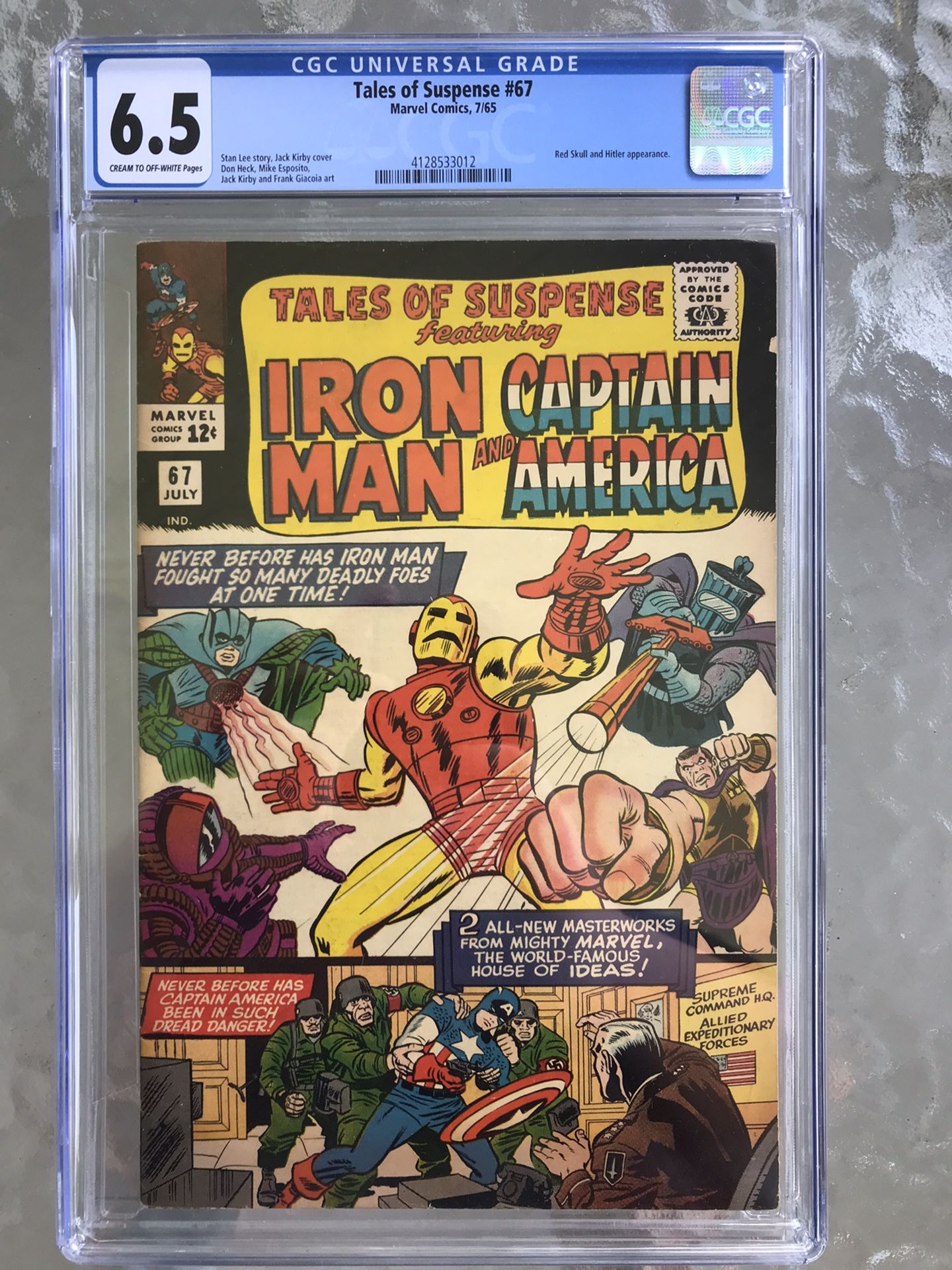 Tales Of Suspense #67 (1965) CGC 6.5 — Red Skull & Hitler Apps; Lee & Kirby