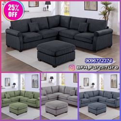 New sectional sofas with ottoman included