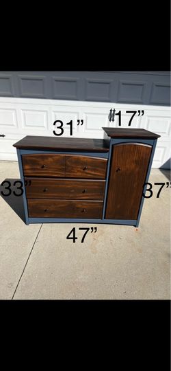 Two toned dresser/changing table
