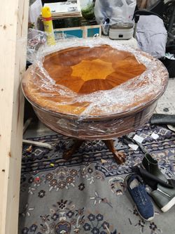 Beautiful Round Table With Drawers Drum Table