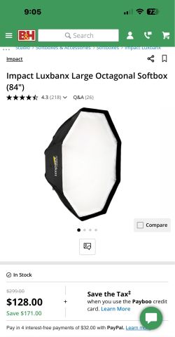 Impact Luxbanx Large Octagonal Softbox (84")
