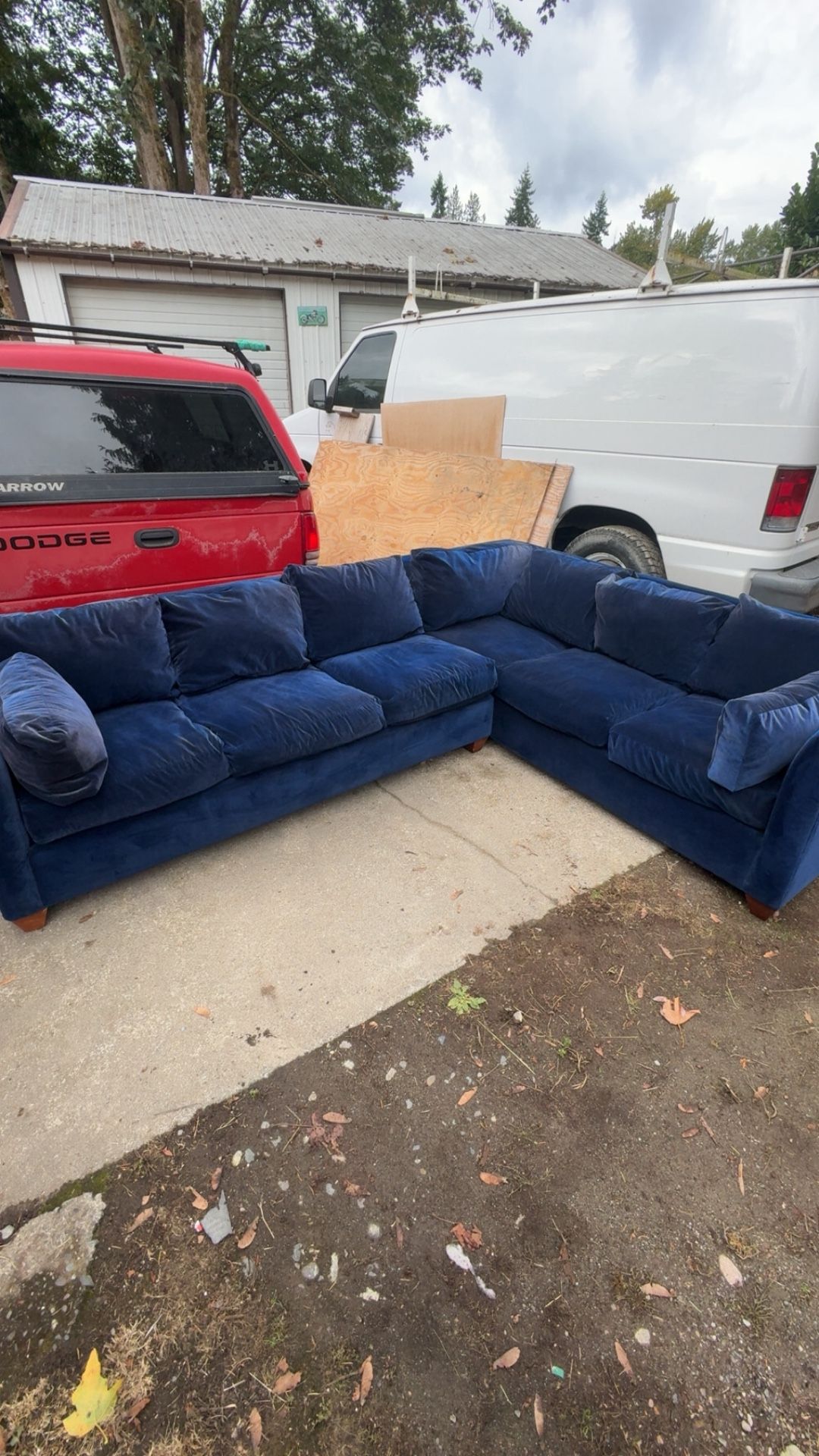 Blue Sectional Couch 