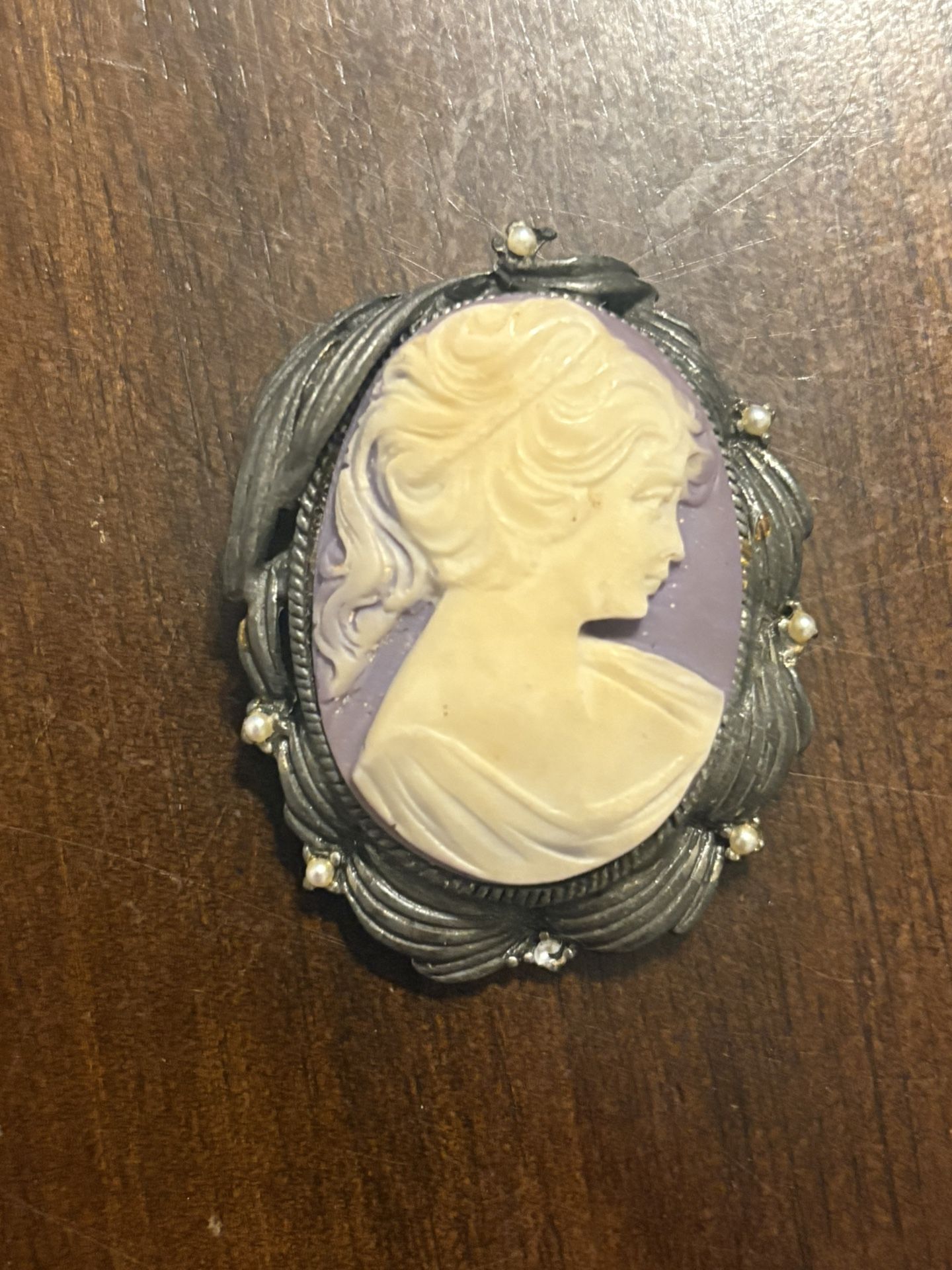 1970’s Signed Gerry’s Blue Cameo Brooch/Pendant