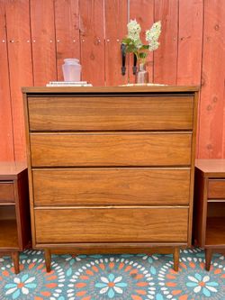 Highboy Dresser Vintage Mid-Century Modern Retro MCM