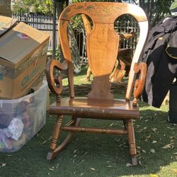 Vintage Mid Century Tell City Farmhouse Rocker / Rocking Chair 