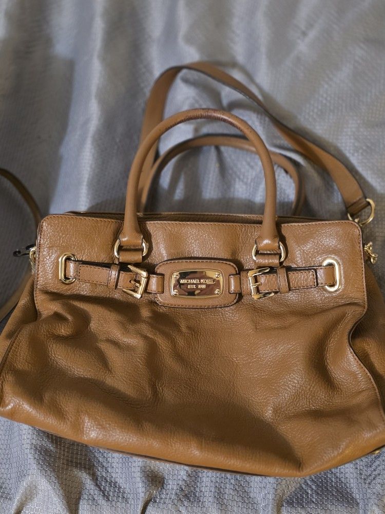 MICHAEL KORS Brown Leather Hamilton Tote