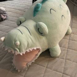 Alligator Plush Pillow Daiso