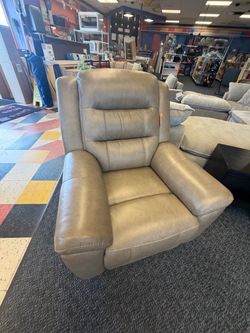 Leather electric recliner