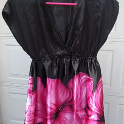 Black & Hot Pink Ladies Dress