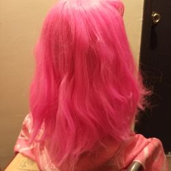 A fabulous pink Costume wig for the party