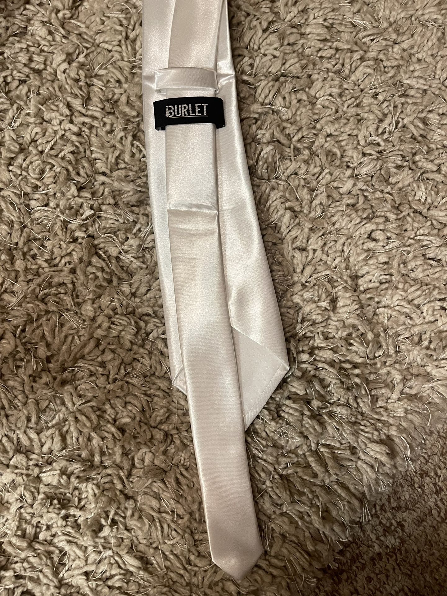 Solid Color Ties-White satan
