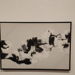 Black, White and Gray Art Abstract 