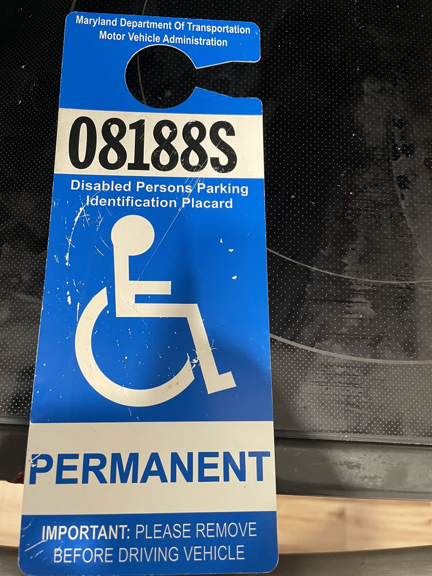 Parking Pass Good For Life It’s No Date PERMANENT!!