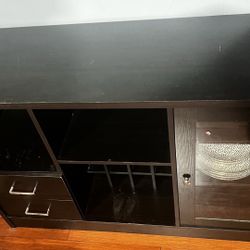 MOVING SALE: Knocbel Contemporary 47in Console Table Buffet Sideboard With Glass Door