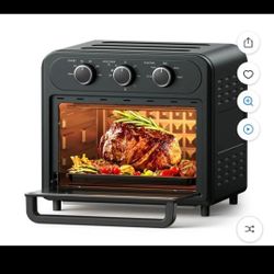 TaoTronics Air Fryer, 1200W 14.8 Quart, 5 in 1 Toaster Oven Countertop, Oil-Less Cooking, Stainless