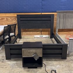 California King Bed And Nightstand