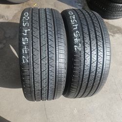 Pair Of Semi New Continental Crosscontact Tires