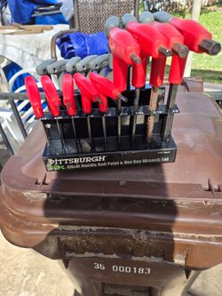 18 pieces pittsburgh off set Handle Ball point &Hex key wrench set