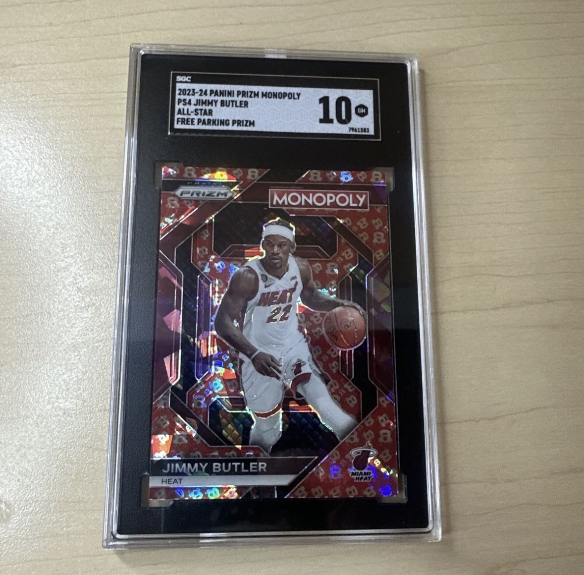 2023-24 PANINI PRIZM MONOPOLY PS4 JIMMY BUTLER ALL-STAR FREE PARKING PRIZM