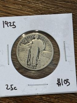 1925 Standing Liberty Quarter – 90% Silver – Nice Circulated