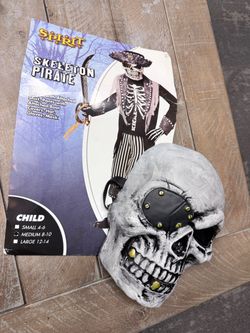 Skeleton Pirate Costume (boy medium 8-10)