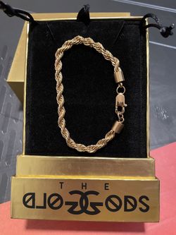 The Gold Gods Gold Plated Rope Bracelet 6 MM 8.5 Inches Long