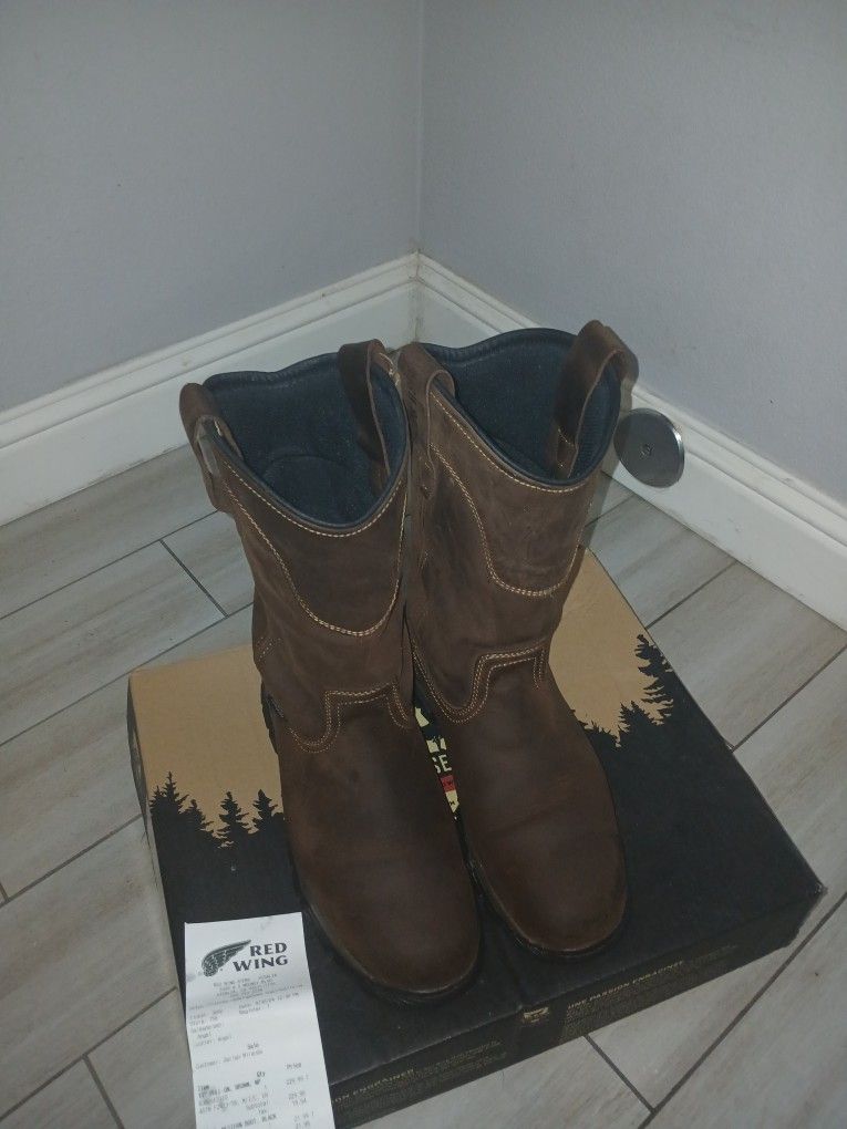 Red Wings Boots 11" Life Warranty (Garantia De Por Vida ) Con Proteccion De Metal ( Casquillo)
