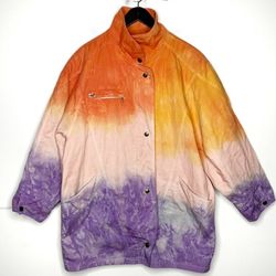 Bogner Vintage 80s 90s Tie Dye Parka Shell
