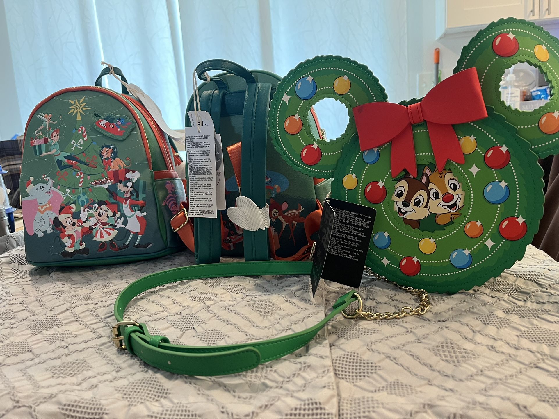Disney Backpack And Cross Purse 