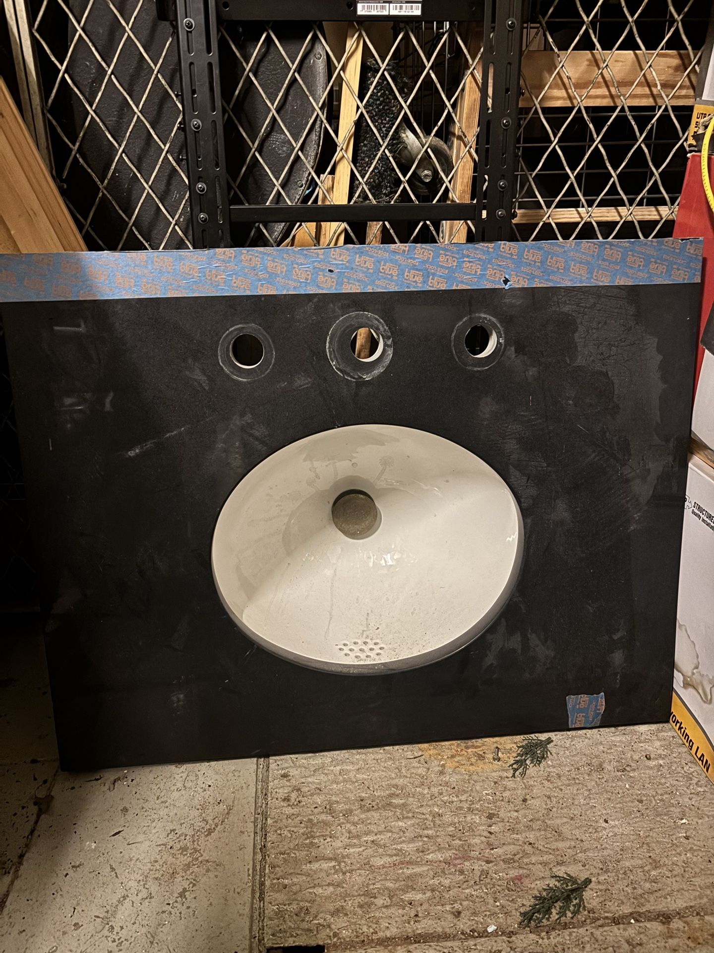 Black Granite Bathroom Sink Top