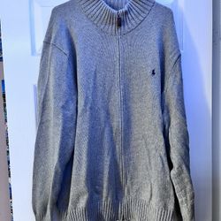 Ralph Lauren Polo Knit Full Zip Mock Neck Cotton 4XB