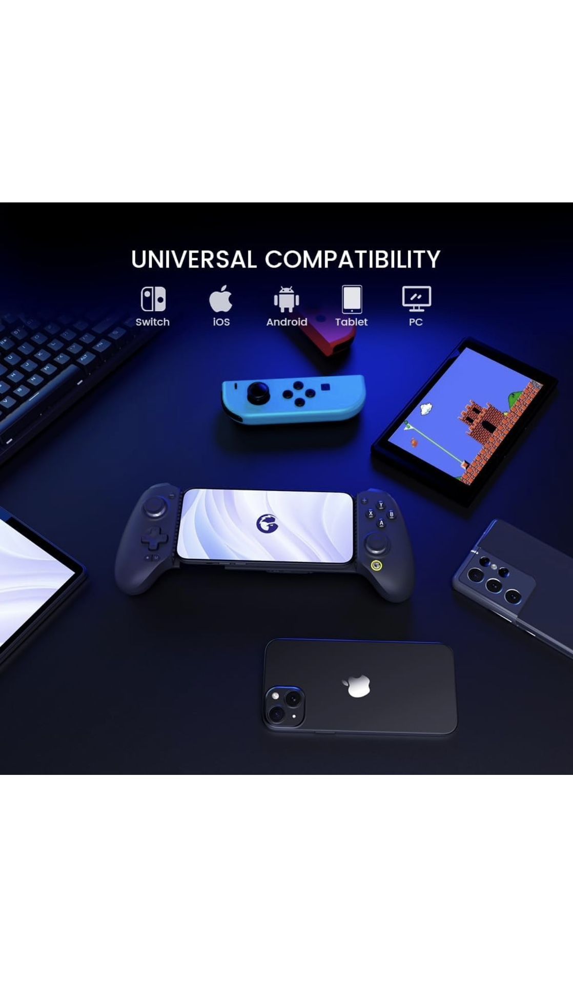 GameSir G8 Plus Bluetooth Mobile Game Controller for Switch iOS Android  Tablets, Wireless Gamepad with Hall Effect Joysticks/Hall Trigger, Play