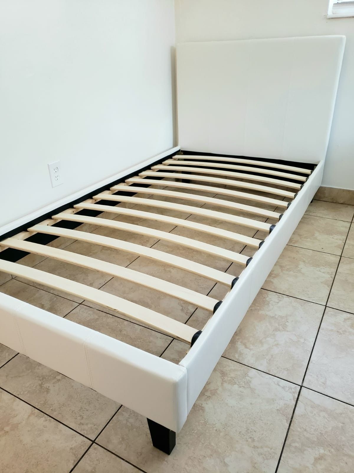 NEW IN BOX TWIN UPHOLSTERED BED FRAME PLATFORM 😊  MATTRESS SOLD SEPARATELY