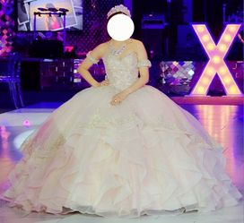Quinceneara 15 Sweet 16 Ballgown Morilee Dress Pink Champagne Champagne Glasses Bible Album : Vestido Rosa Y Biblia Album Copas Champagne Cojines