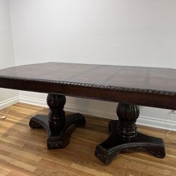 Dining Table Dark Brown Or Cherry Wood