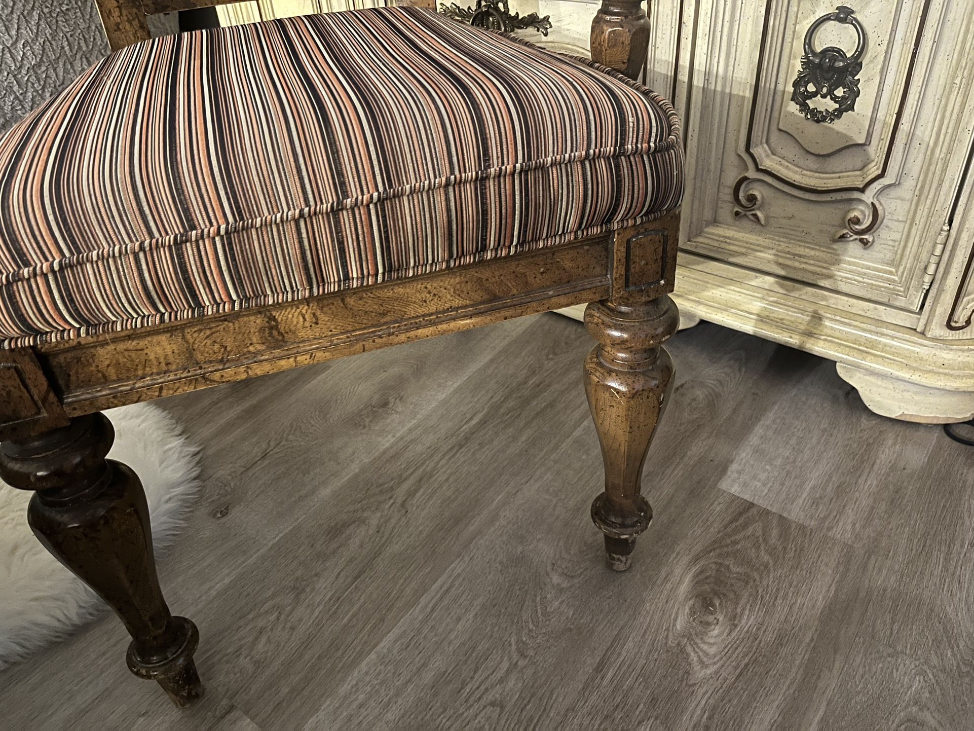 Antique Arm Chair Boutique Accent Chair And Leather Ottoman