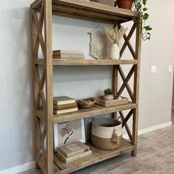 71” Tall Handmade Rustic Reclaimed Wood Farmhouse Étagère