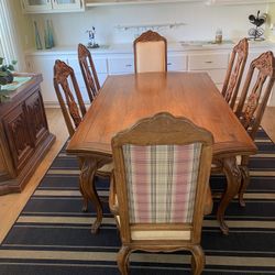 Quality Solid Wood Dining Table And 6 Chairs