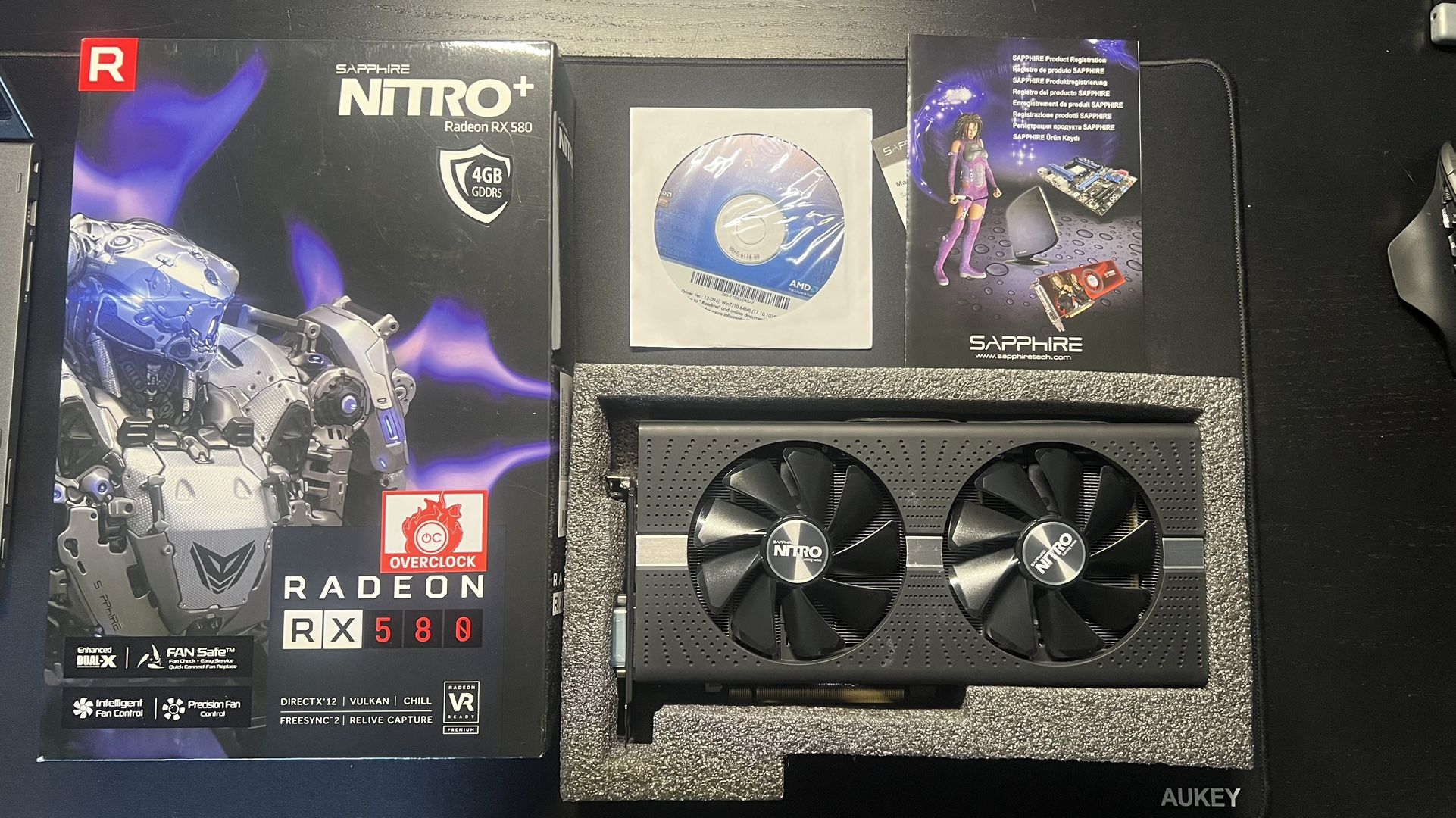 SAPPHIRE NITRO+ RADEON RX 580 4GB GDDR5 GRAPHICS CARD AMD GPU