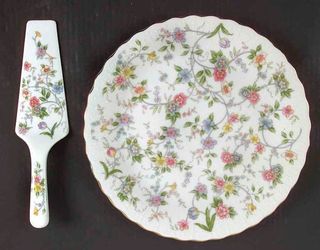 Corona Fine China Japan Cake Plate and Server Set