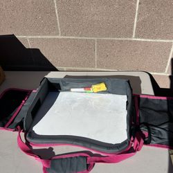 Kids’ Travel Lap Tray - Pink/Grey with Dry Erase Board