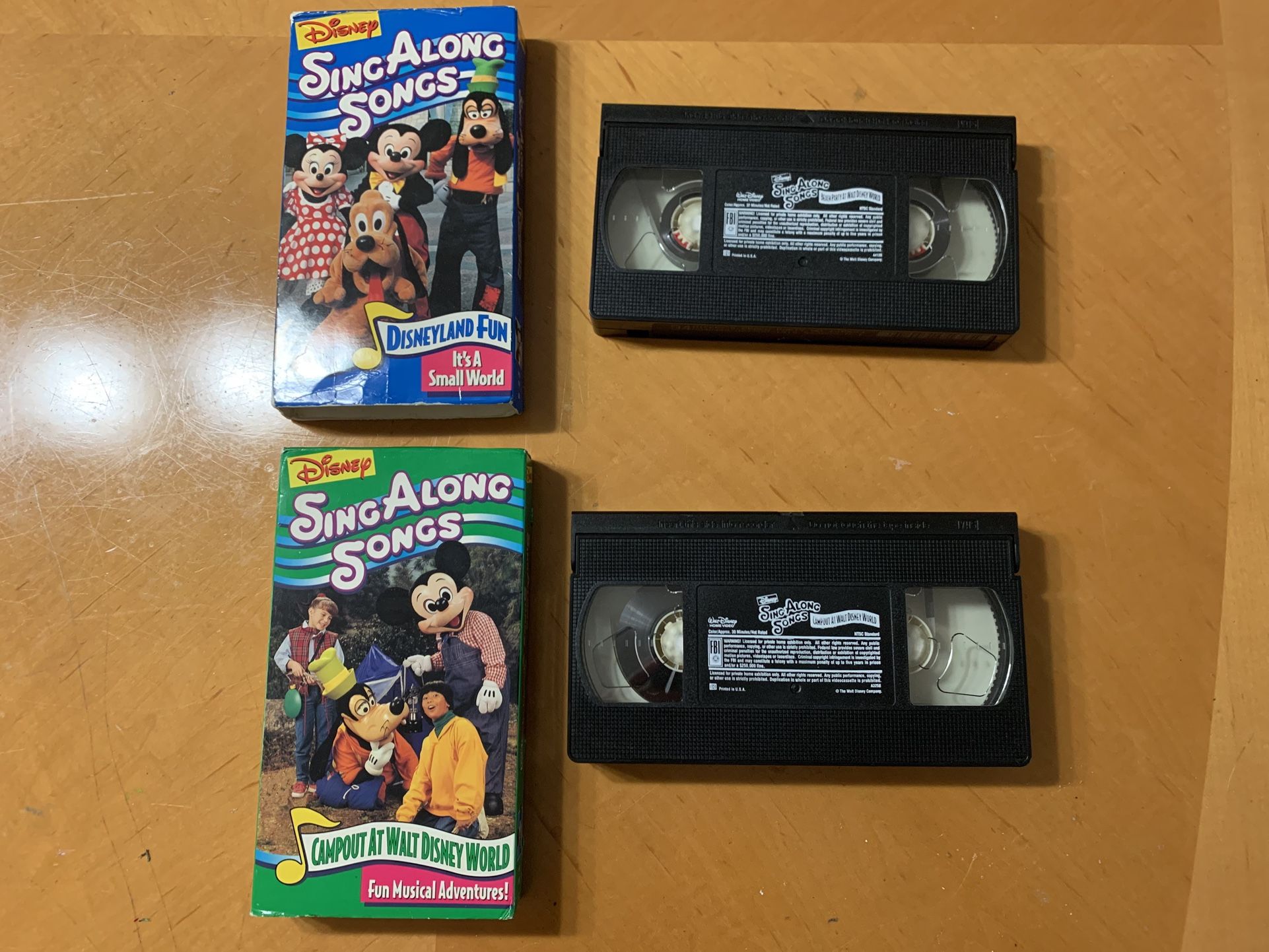 Disney Sing Along Songs VHS Tapes set of 2 vhs pick up Coral Springs 33071