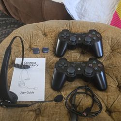 Playstation 3 Controllers And Headset