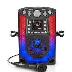 The Singing Machine Bluetooth CD+G Karaoke Sound System with LED Lights, SML633, Black