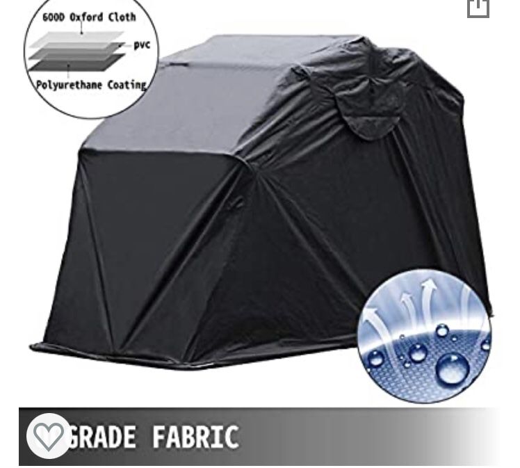 Brand New Motorcycle Shelter Shed Strong Frame Motorbike Garage Waterproof 106.5 Inch X41.5 Inch X61 Inch Motorbike Cover Tent Scooter Shelter 120055