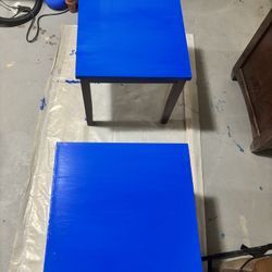 Blue End Tables Refurbished 