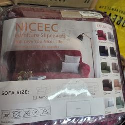 NICEEC Loveseat Slipcover Red Loveseat Cover 