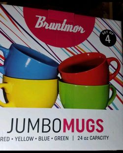 Bruntmor Jumbo 24 Oz Mugs Set Of 4